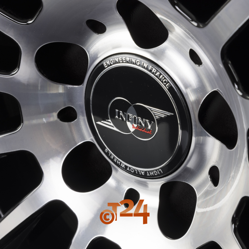 STUTTGART|Noir Brillant Face Polie - Bright Black Machined 18