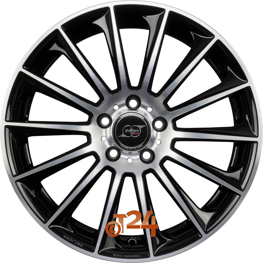 STUTTGART|Noir Brillant Face Polie - Bright Black Machined 19