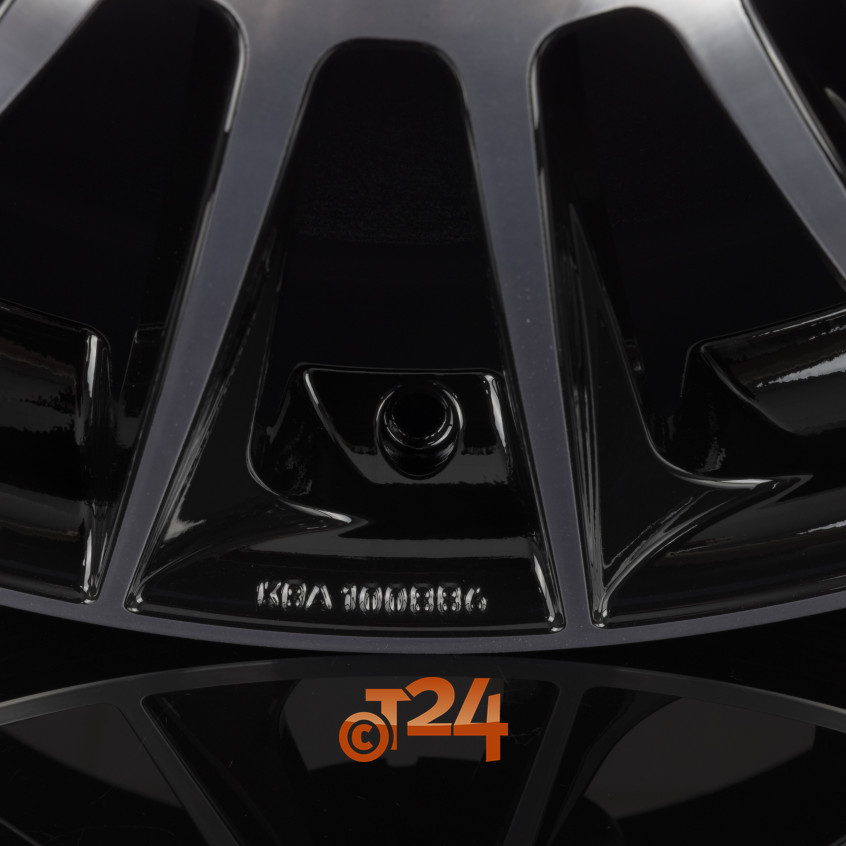 STUTTGART|Noir Brillant Face Polie - Bright Black Machined 18