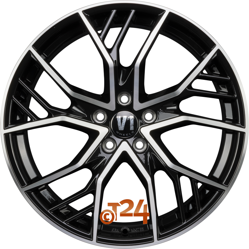 V7|Glossy Black Machined 19