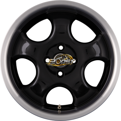 RH ALURAD AD CUP Schwarz Hornpoliert — Zwart lichtmetalen velg