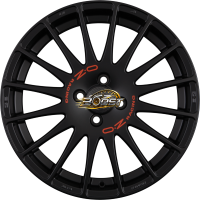 OZ SUPERTURISMO GT Matt Black + Red Lettering 6.50x15 4x100 OZ SUPERTURISMO GT Matt Black + Red Lettering 6.50x15 4x100