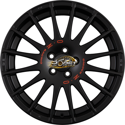 OZ SUPERTURISMO GT Matt Black + Red Lettering 8.00x18 5x112 OZ SUPERTURISMO GT Matt Black + Red Lettering 8.00x18 5x112
