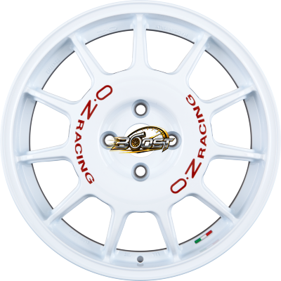 OZ LEGGENDA Race White + Red Lettering 7.00x17 4x100 OZ LEGGENDA Race White + Red Lettering 7.00x17 4x100
