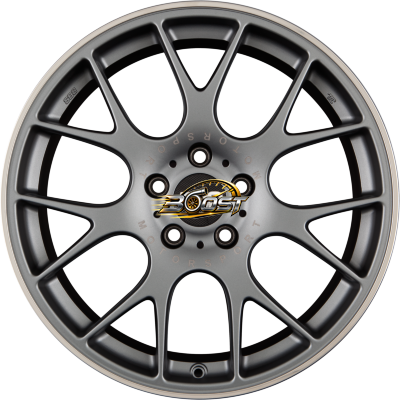 BBS CH-R Titan Matt mit Edelstahl Anfahrschutz — Grijs/antraciet lichtmetalen velg
