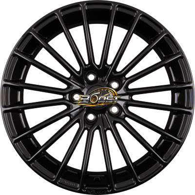 BROCK / RC B24 Schwarz Glanz (SG) — Zwart lichtmetalen velg