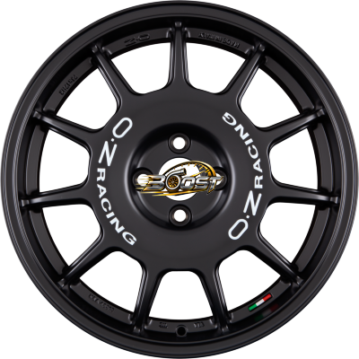 OZ LEGGENDA Matt Black + White Lettering — Zwart lichtmetalen velg