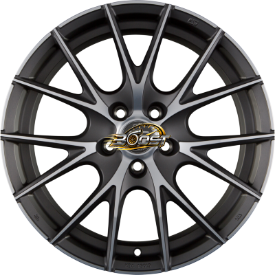 MSW MSW 25 Matt Titanium Full Polished — Grijs/antraciet lichtmetalen velg