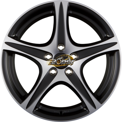 RONAL R56 Mattschwarz-Frontkopiert — Zwart lichtmetalen velg