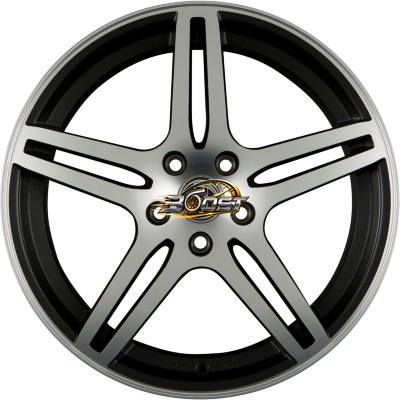 DIEWE WHEELS CHINQUE NERO MACHINED - Schwarz Matt Frontpoliert 8.00x17 5x112 DIEWE WHEELS CHINQUE NERO MACHINED - Schwarz Matt Frontpoliert 8.00x17 5x112