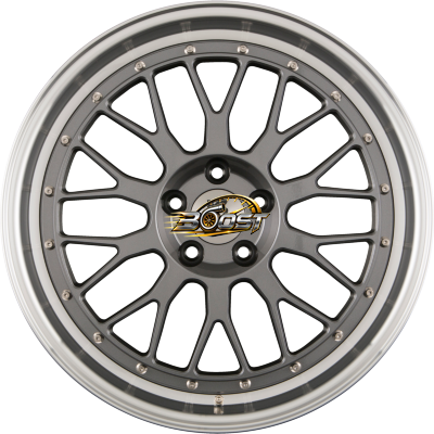 MB-DESIGN LV1 Grau Glänzend Poliert — Grijs/antraciet lichtmetalen velg