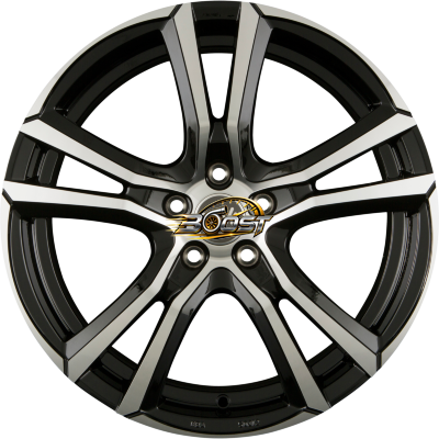 DBV ANDORRA Schwarz Front Poliert — Zwart lichtmetalen velg