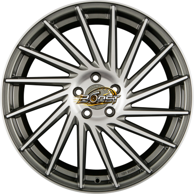 KESKIN KT17 HURRICANE Palladium Front Polish (PFP) — Grijs/antraciet lichtmetalen velg