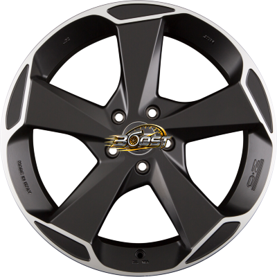 OZ ASPEN HLT Matt Black Diamond Cut — Zwart lichtmetalen velg