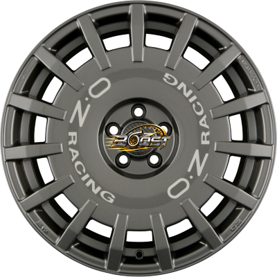 RALLY RACING Dark Graphite + Silver Lettering