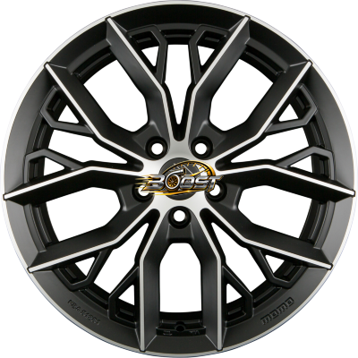 MOMO MASSIMO Matt Black Polished 8.00x18 5x108 MOMO MASSIMO Matt Black Polished 8.00x18 5x108