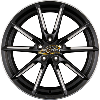 BORBET LX Black Matt Spoke Rim Polished — Zwart lichtmetalen velg