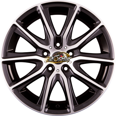 R STYLE WHEELS SR13 Black Front Polished 6.50x16 5x114 R STYLE WHEELS SR13 Black Front Polished 6.50x16 5x114