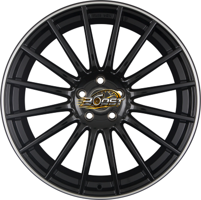 PROLINE WHEELS PXW Black Rim Polished (BRP) — Zwart lichtmetalen velg