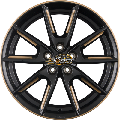 LX Black Glossy Gold Spoke Rim