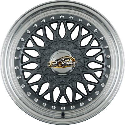 GTP WHEELS GTP 040 Grau Felgenbett Poliert — Grijs/antraciet lichtmetalen velg