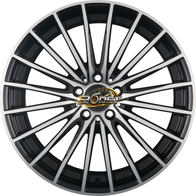 CARMANI CA24 KARL Black Polished (BP) — Zwart lichtmetalen velg