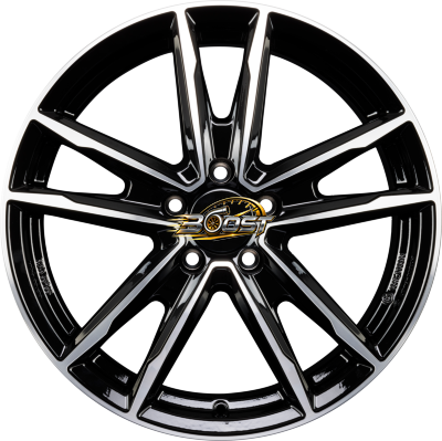 DEZENT KF DARK - Schwarz Frontpoliert — Zwart lichtmetalen velg
