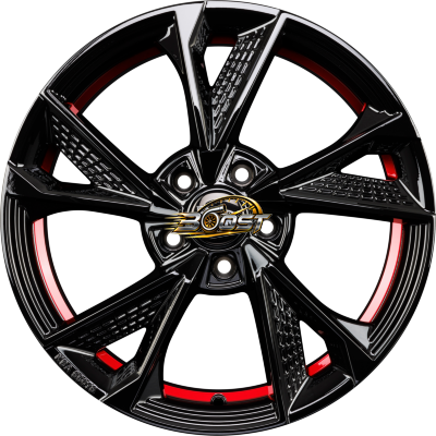 MAM RS6 Black Painted Red Inside (BPRI) 7.50x17 5x114 MAM RS6 Black Painted Red Inside (BPRI) 7.50x17 5x114