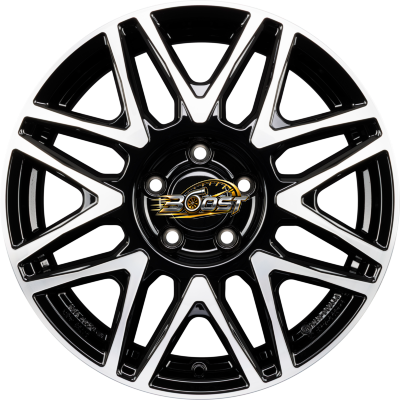 DEZENT KH DARK - Schwarz Frontpoliert — Zwart lichtmetalen velg