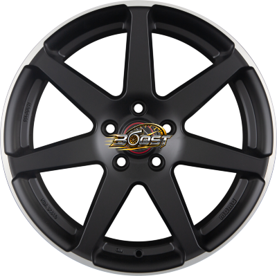 DIEWE WHEELS SEVEN Black Matt Polished 8.00x18 5x112 DIEWE WHEELS SEVEN Black Matt Polished 8.00x18 5x112