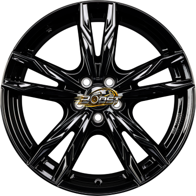 itWHEELS GINA Gloss Black — Zwart lichtmetalen velg