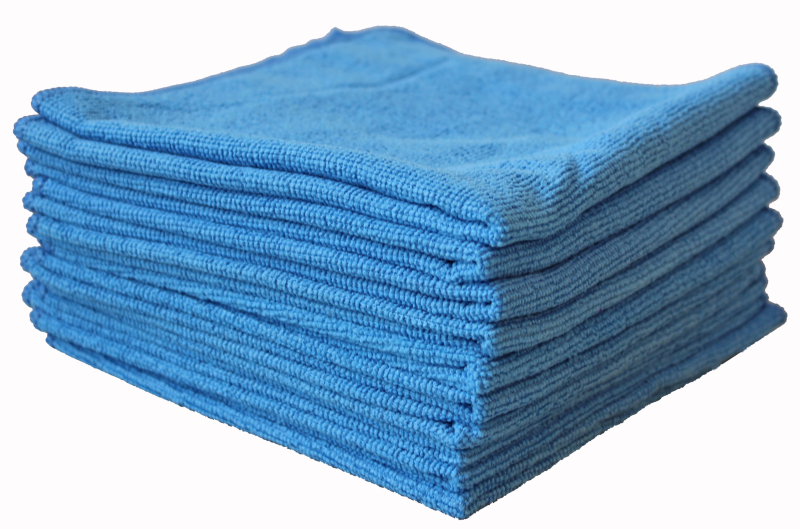 10x Tricot FIRST Mikrofasertuch, 380 x 380 mm, blau, 200 g/m²