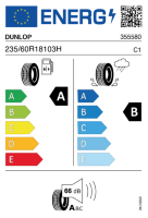EU-label voor DUNLOP E. SPORT MAXX