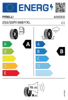 EU-label voor PIRELLI P ZERO E