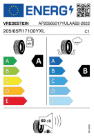 EU-label voor VREDESTEIN ULTRAC SUV (NEU)