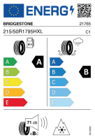 EU-label voor BRIDGESTONE A005 EVO WEATHER CONTROL
