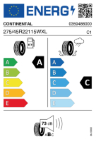 EU-label voor CONTINENTAL CROSS CONTACT RX