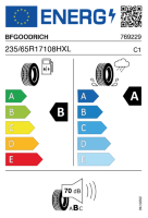 EU-label voor BFGOODRICH ADVANTAGE 2 SUV