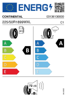 EU-label voor CONTINENTAL SPORT CONTACT 7