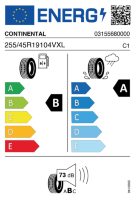 EU-label voor CONTINENTAL ECO CONTACT 6