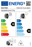 EU-label voor MAXTREK TREK M7 PLUS