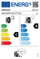 EU-label voor HANKOOK K137 VENTUS EVO