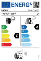 EU-label voor RADAR RPX800