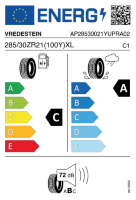 EU-label voor VREDESTEIN ULTRAC PRO