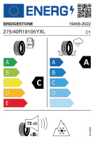 EU-label voor BRIDGESTONE A005 EVO WEATHER CONTROL