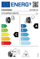 EU-label voor CROSSWIND GRIP PEAK WINTER