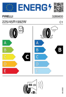 EU-label voor PIRELLI P ZERO (PZ4) L.S. 
