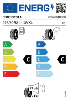 EU-label voor CONTINENTAL CROSS CONTACT H/T