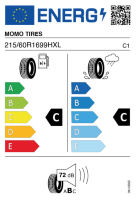 EU-label voor MOMO TIRES M30 TOPRUN EUROPA