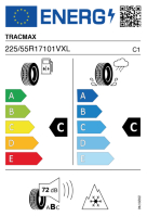 EU-label voor TRACMAX S210 ICE-PLUS